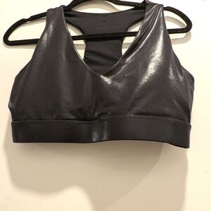 Fabletics Wet Look Black Sportsbra